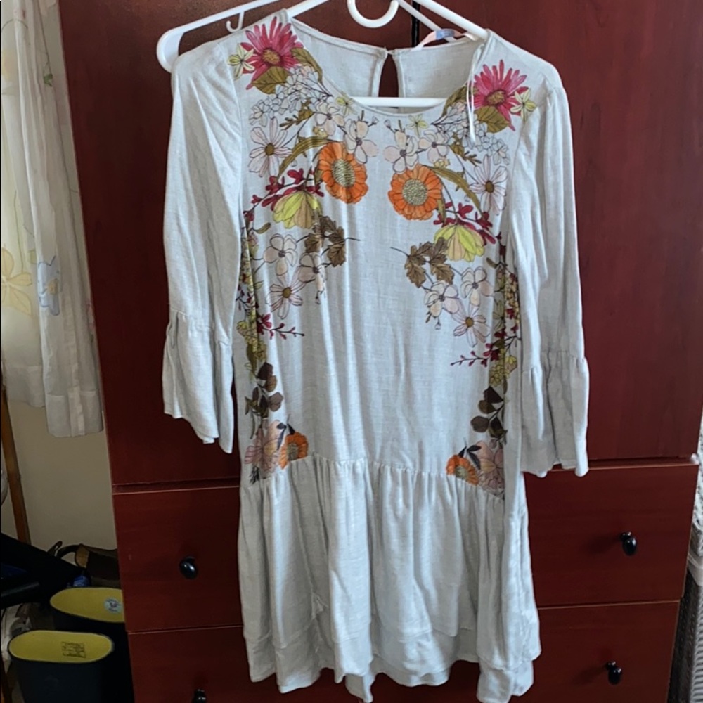 Floral and gray Zara dress!